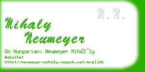 mihaly neumeyer business card
